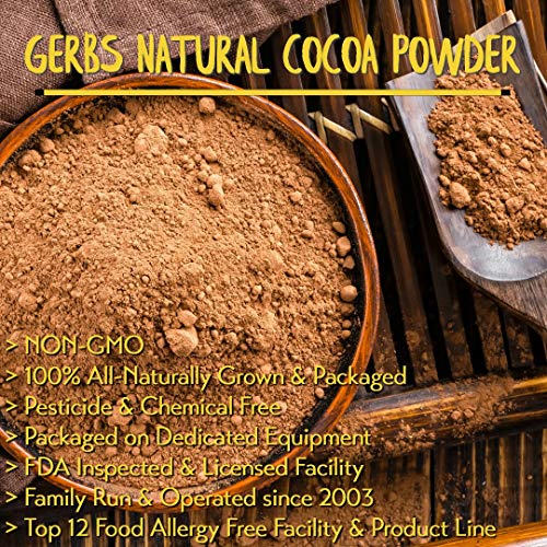 Natural Cocoa Powder, 1 Lb - Top 14 Food Allergen Free &Amp; Non Gmo