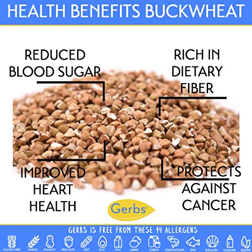 Gerbs Buckwheat Grout Grain, 32 Ounce Bag, Top 14 Food Allergen