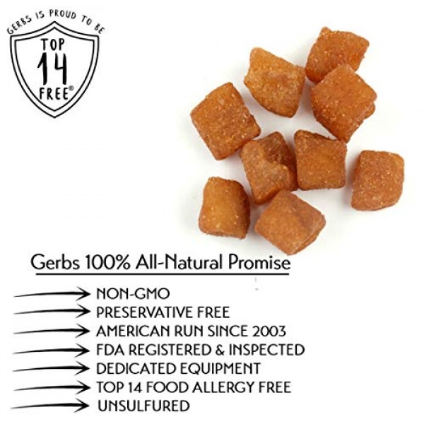 GERBS Dried Cinnamon Apple Cubes, 32 ounce Bag, Unsulfured, Pres...