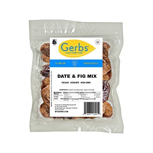 Gerbs Dried Fig &Amp; Date Fruit Mix, 2 Lbs. - Top 14 Food Allergy F
