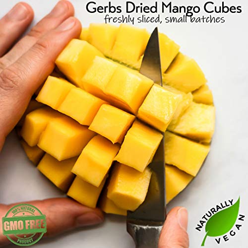 Gerbs Dried Mango Cubes, 32 Ounce Bag, Unsulfured, Preservative,