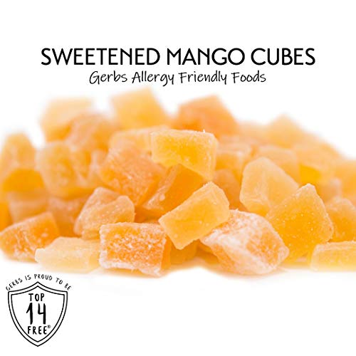 Gerbs Dried Mango Cubes, 32 Ounce Bag, Unsulfured, Preservative,