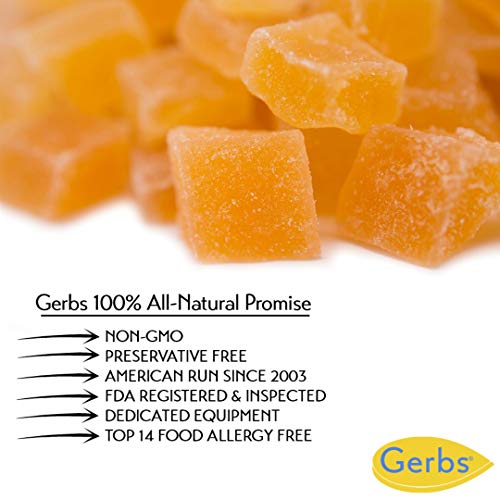 Gerbs Dried Mango Cubes, 32 Ounce Bag, Unsulfured, Preservative,