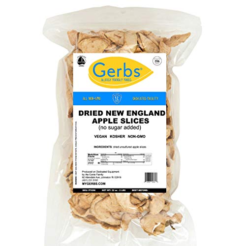 Gerbs Dried New England Apple Slices, 32 Ounce Bag, No Sugar Add