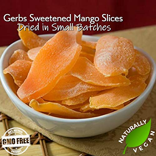 Gerbs Dried Sweetened Mango Slices, 32 Ounce Bag, Unsulfured, Pr
