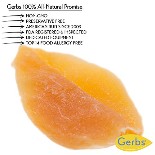 Gerbs Dried Sweetened Mango Slices, 32 Ounce Bag, Unsulfured, Pr