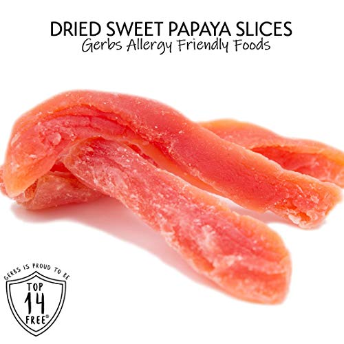 Gerbs Dried Sweetened Papaya Slices, 64 Ounce Bag, Unsulfured, P