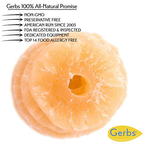 Gerbs Dried Sweetened Pineapple Rings, 32 Ounce Bag, Unsulfured,