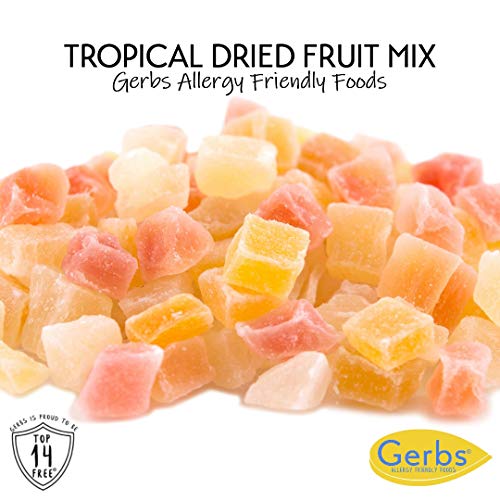 Gerbs Dried Tropical Fruit Snack Mix, 64 Ounce Bag, Unsulfured,