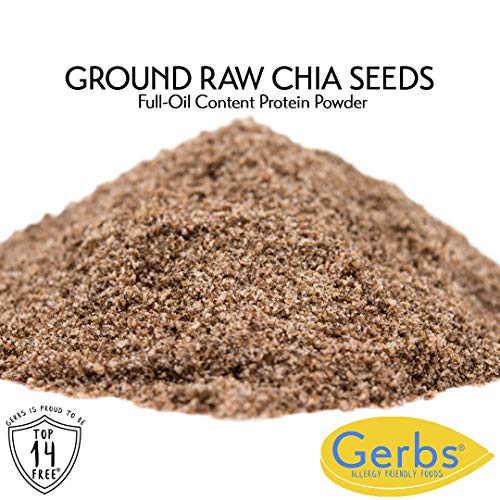Gerbs Ground Chia Seed Meal, 32 Ounce Bag, Top 14 Food Allergy F