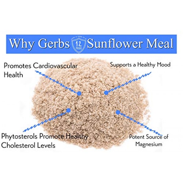 GERBS Ground Sunflower Seed Meal, 32 ounce Bag, Top 14 Food Alle...