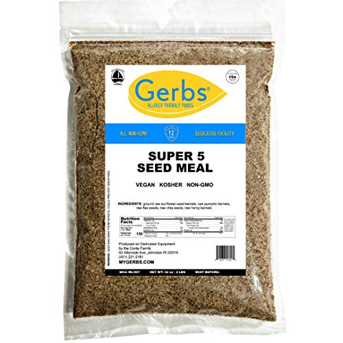 Gerbs Ground Super Five Seed Meal, 32 Ounce Bag, Top 14 Food All
