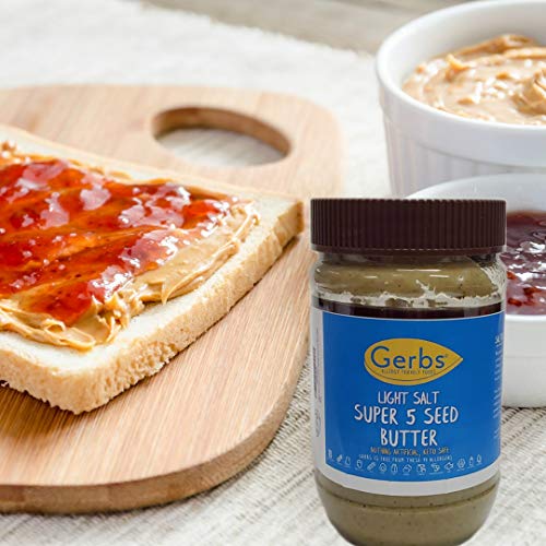 GERBS Lightly Salted Super 5 Seed Butter | 14 oz. jar | Top 14 f...