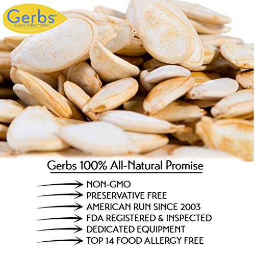 GERBS Lightly Sea Salted Roasted Whole Pumpkin Seed Pepitas In...