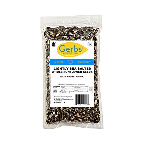 GERBS Lightly Sea Salted Roasted Whole Sunflower Seed In Shell 1...