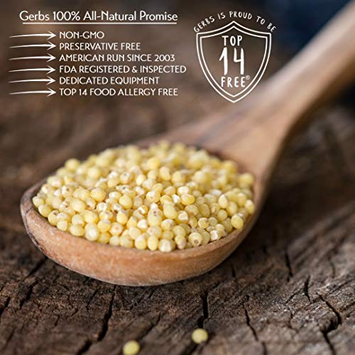 Gerbs Millet Grain - 2 Lbs. - Top 14 Food Allergen Friendly &Amp; No