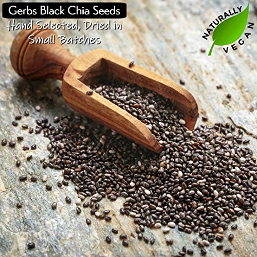 Gerbs Raw Black Chia Seeds, 32 Ounce Bag, Top 14 Food Allergy Fr