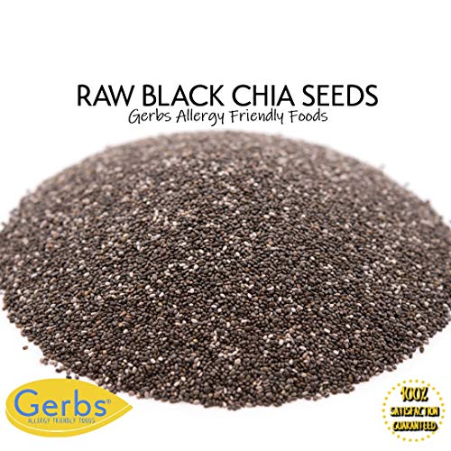 Gerbs Raw Black Chia Seeds, 32 Ounce Bag, Top 14 Food Allergy Fr