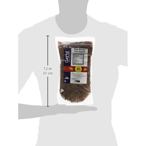 Gerbs Raw Brown Flax Seeds, 32 Ounce Bag, Top 14 Food Allergen F