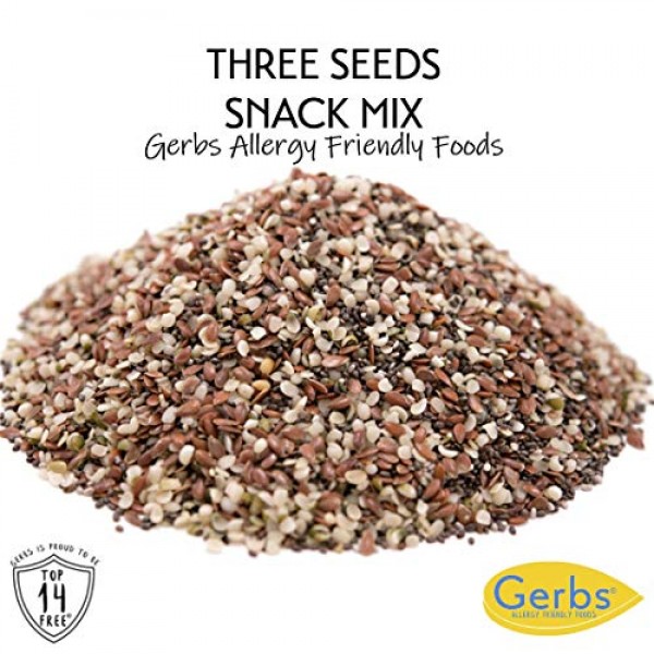 Gerbs Raw Hemp, Chia, Flax Seed Mix - 2 LBS. - Top 14 Food Aller...