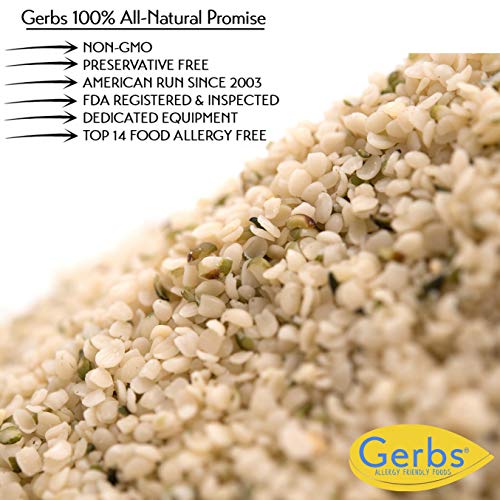 Gerbs Raw Hemp Seed Kernels 2 Lbs. Premium Grade | Freshly Harve