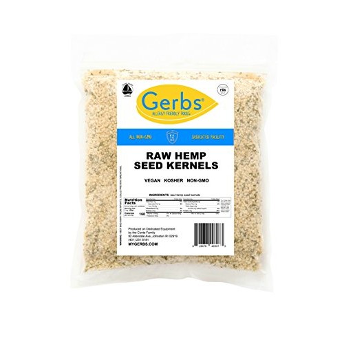 Gerbs Raw Hulled Hemp Seed Kernels, 64 Ounce Bag, Top 14 Food Al