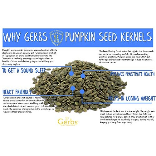 Gerbs Raw Pumpkin Seed Kernels, 2 Lbs Closeable Bag, Top 14 Food