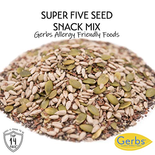 Gerbs Raw Super 5 Seed Mix, 14Oz. - Top 14 Food Allergy Free &Amp; N