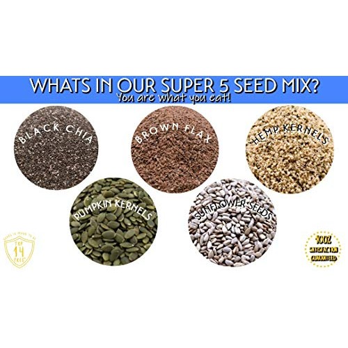 Gerbs Raw Super 5 Seed Mix, 14Oz. - Top 14 Food Allergy Free &Amp; N