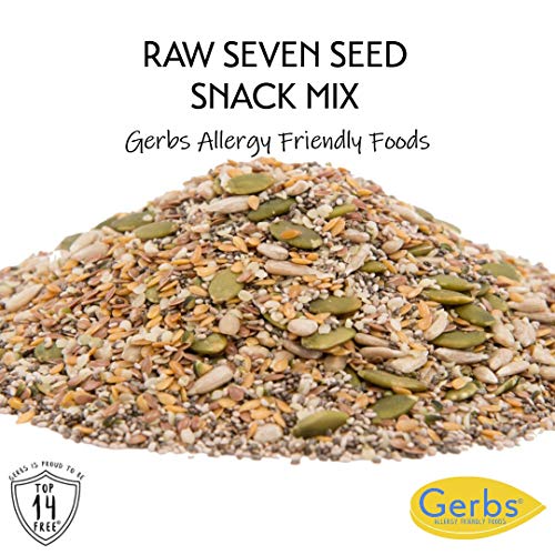 Gerbs Raw Super 7 Seed Mix, 16 Ounce Bag, Top 14 Food Allergy Fr