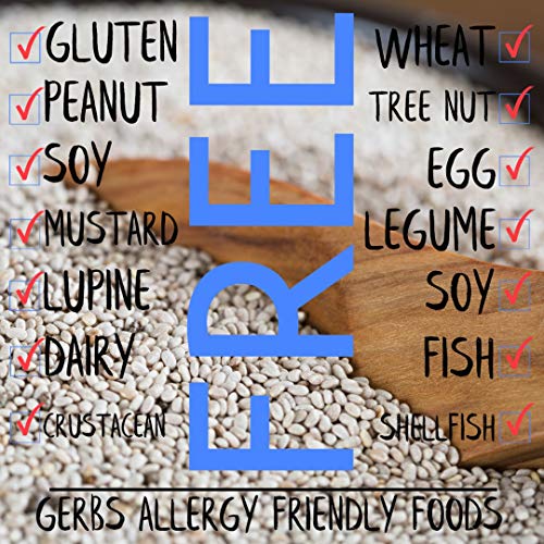 Gerbs Raw White Chia Seeds, 14 Oz, Top 14 Food Allergy Free &Amp; Gr