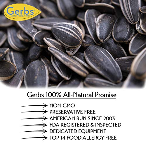 Gerbs Roasted Whole Sunflower Seeds, 64 Ounce Bag, Unsalted, Top
