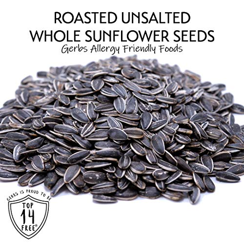 Gerbs Roasted Whole Sunflower Seeds, 64 Ounce Bag, Unsalted, Top