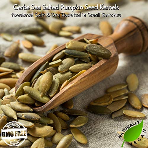 Gerbs Sea Salted Pumpkin Seed Kernels, 32 Ounce Bag, Roasted, To