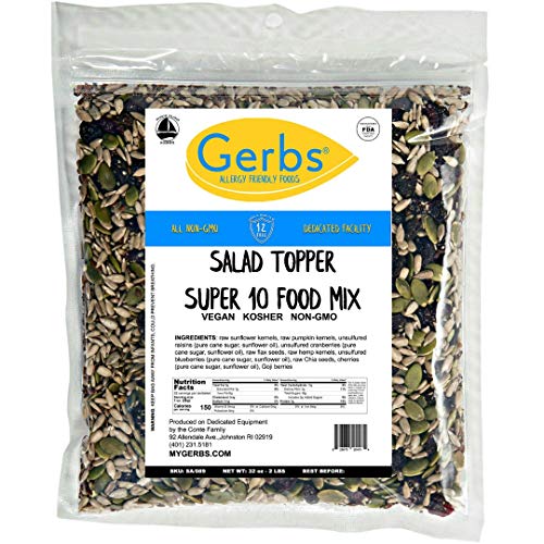 Gerbs Superfood Snack Mix, 32 Ounce Bag, Top 14 Food Allergy Fre