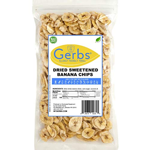 Gerbs Sweetened Banana Chips, 14 Ounce Bag, Unsulfured, Preserva