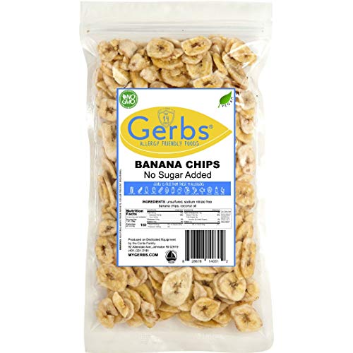 Gerbs Unsweetened Banana Chips, 14 Ounce Bag, Unsulfured, Preser