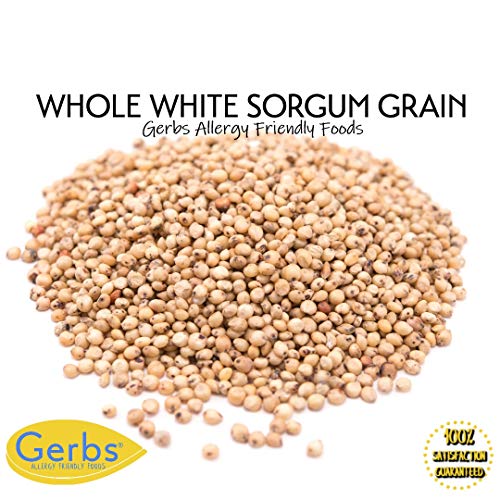 Gerbs White Sorghum Grain, 64 Ounce Bag, Top 14 Food Allergen Fr