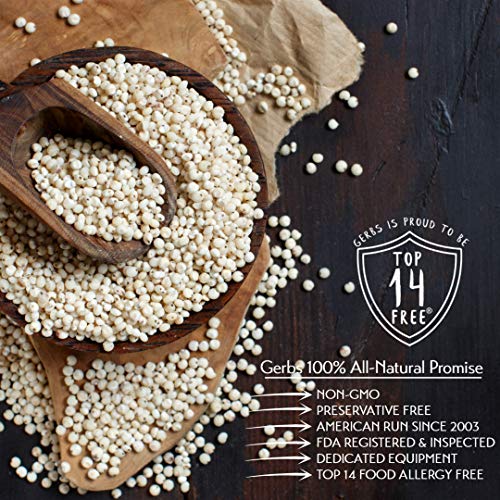 Gerbs White Sorghum Grain, 64 Ounce Bag, Top 14 Food Allergen Fr