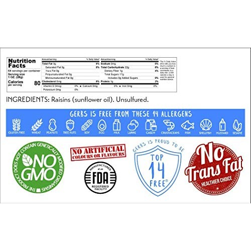 Seedless Raisins, 4 Lbs By Gerbs - Unsulfured &Amp; Keto Safe - Top