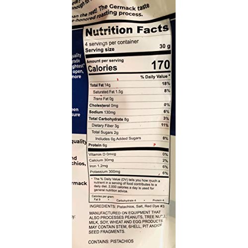 Germack Pistachio Company, Traditional Red Craft Nuts Roasted Sa