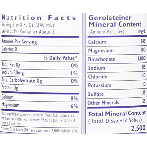 Gerolsteiner Sparkling Mineral Water,16.9 Fl Oz Pack Of 6