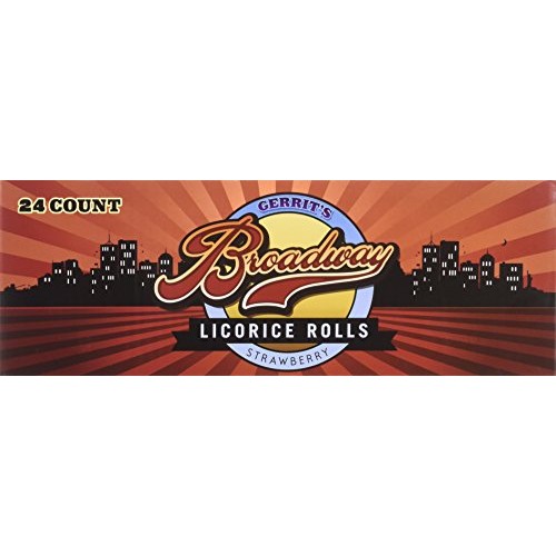 Gerrits Broadway Licorice Rolls Strawberry 24 Count