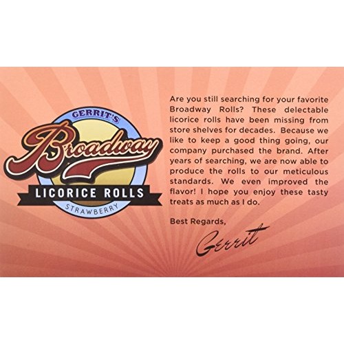 Gerrits Broadway Licorice Rolls Strawberry 24 Count