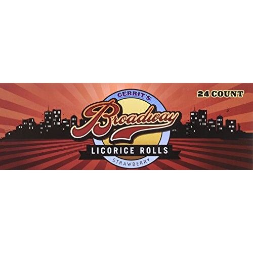 Gerrits Broadway Licorice Rolls Strawberry 24 Count