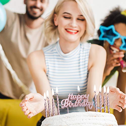 Get Fresh Gold Birthday Cake Candles Set – 10-Pack Spiral Candle