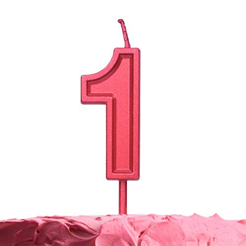 Get Fresh Number 1 Birthday Candle – Red Number One Candle – Ele Get Fresh Number 1 Birthday Candle – Red Number One Candle – Ele
