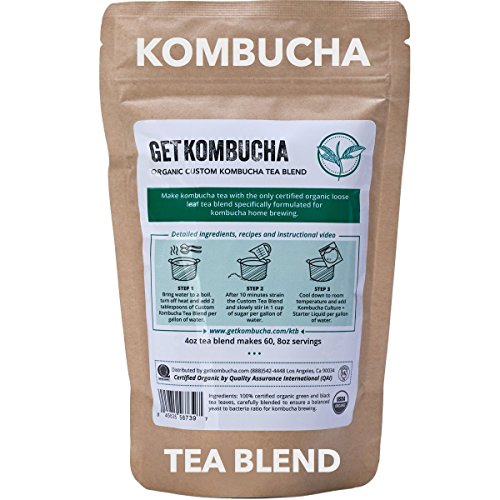 Get Kombucha, Certified Organic Kombucha Tea Blend - 60 Serving