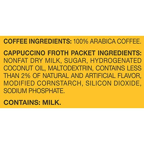 Gevalia Cappuccino K-Cup Coffee Pods With Froth Packets 6 Pods