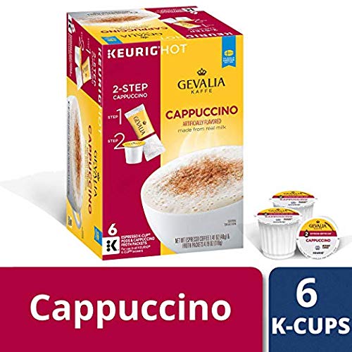 Gevalia Cappuccino Keurig K Cup Pods With Froth Packets 18 Coun